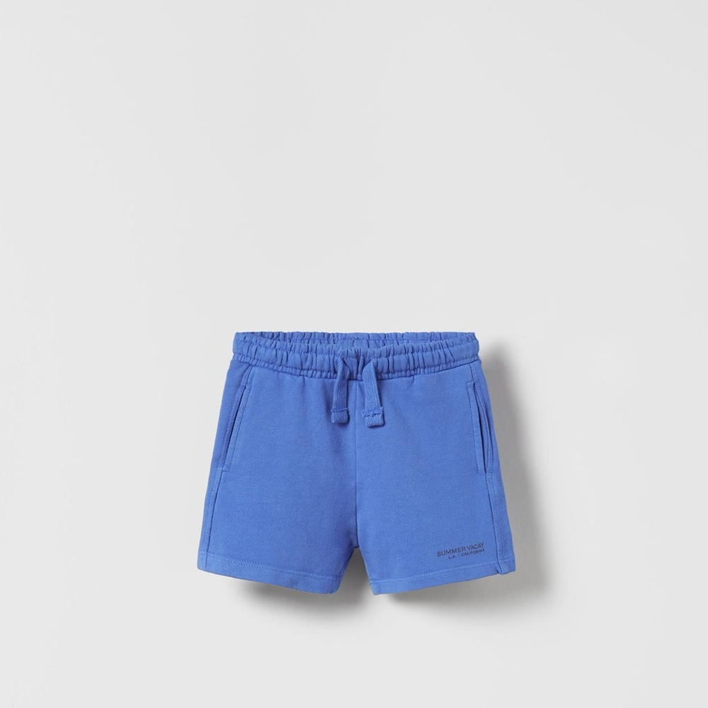 Blue Drawstring Shorts